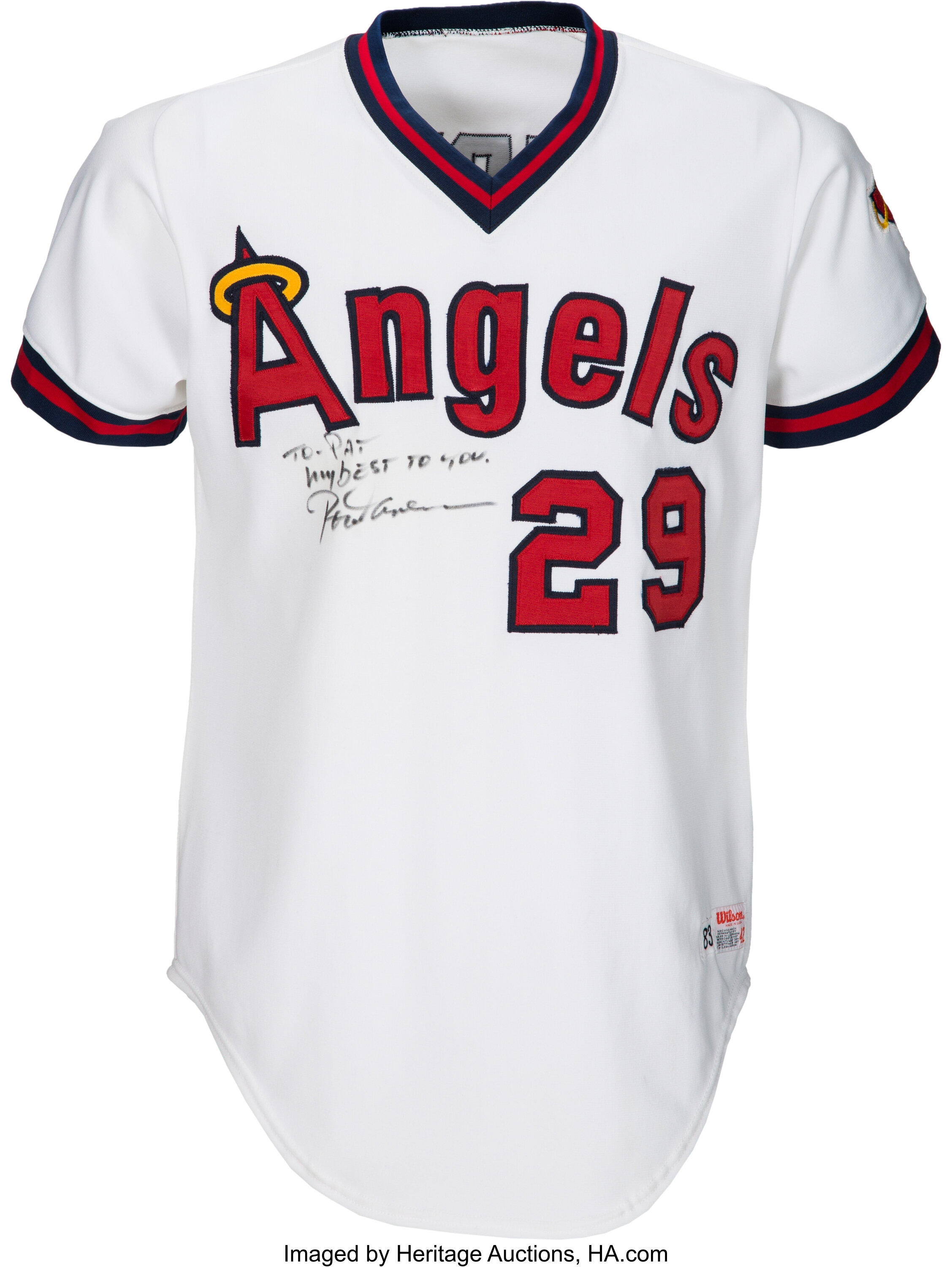 1983 Rod Carew Game Worn & Signed California Angels Jersey