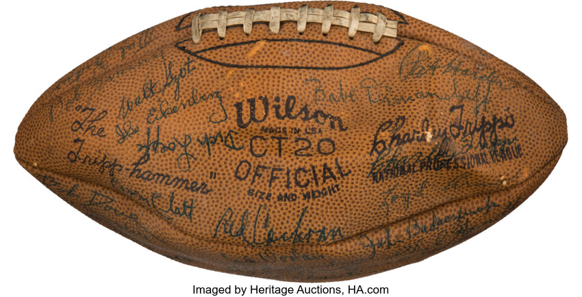 1948 Chicago Cardinals Team-Signed Football. Football