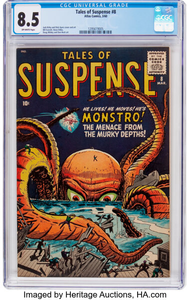 Silver Age (1956-1969):Mystery, Tales of Suspense #8 (Marvel, 1960) CGC VF+ 8.5 Off-white pages....