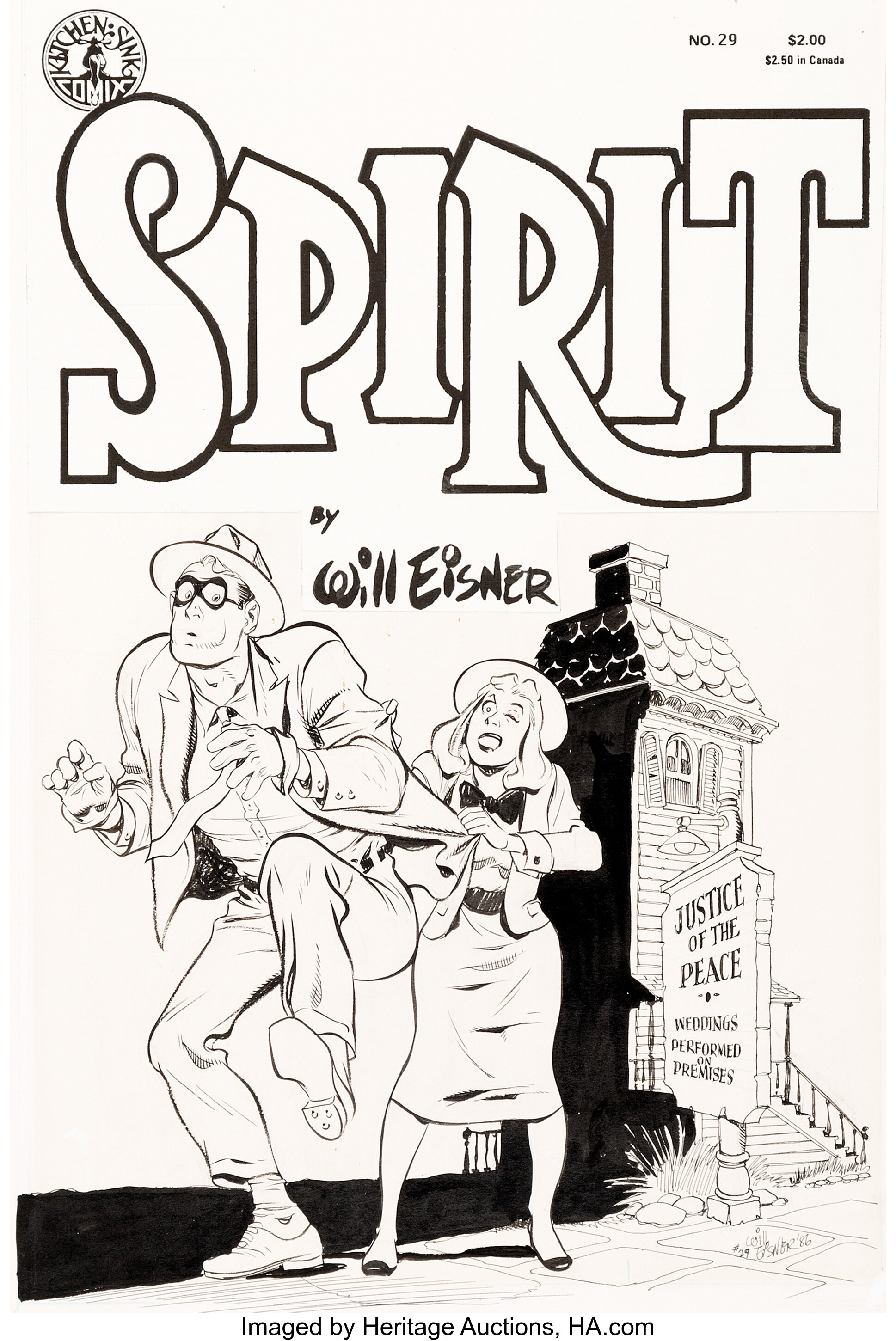 Will Eisner The Spirit #29 Cover Original Art (Kitchen Sink Press ...