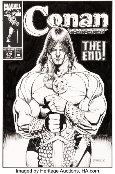 conan the barbarian comic black and white