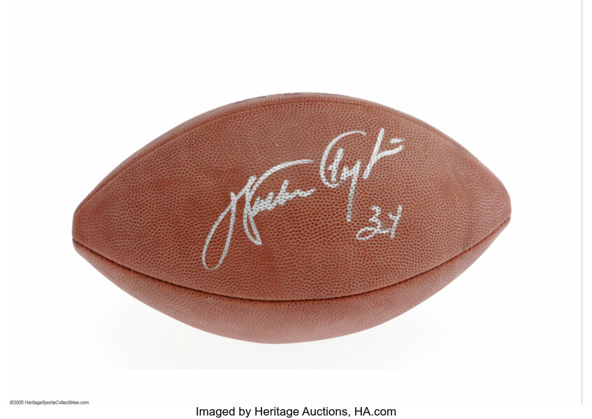 Sold at Auction: Walter Payton autographed NFL football.