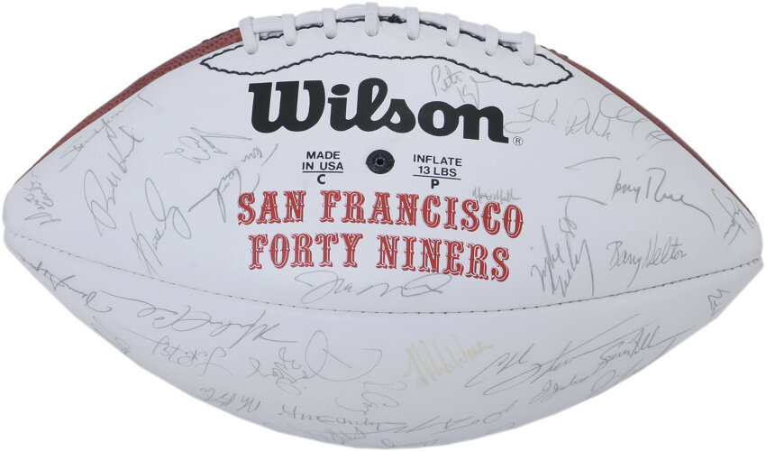 1990 San Francisco 49ers Team Signed Football. Hall of Fame, Lot #12610