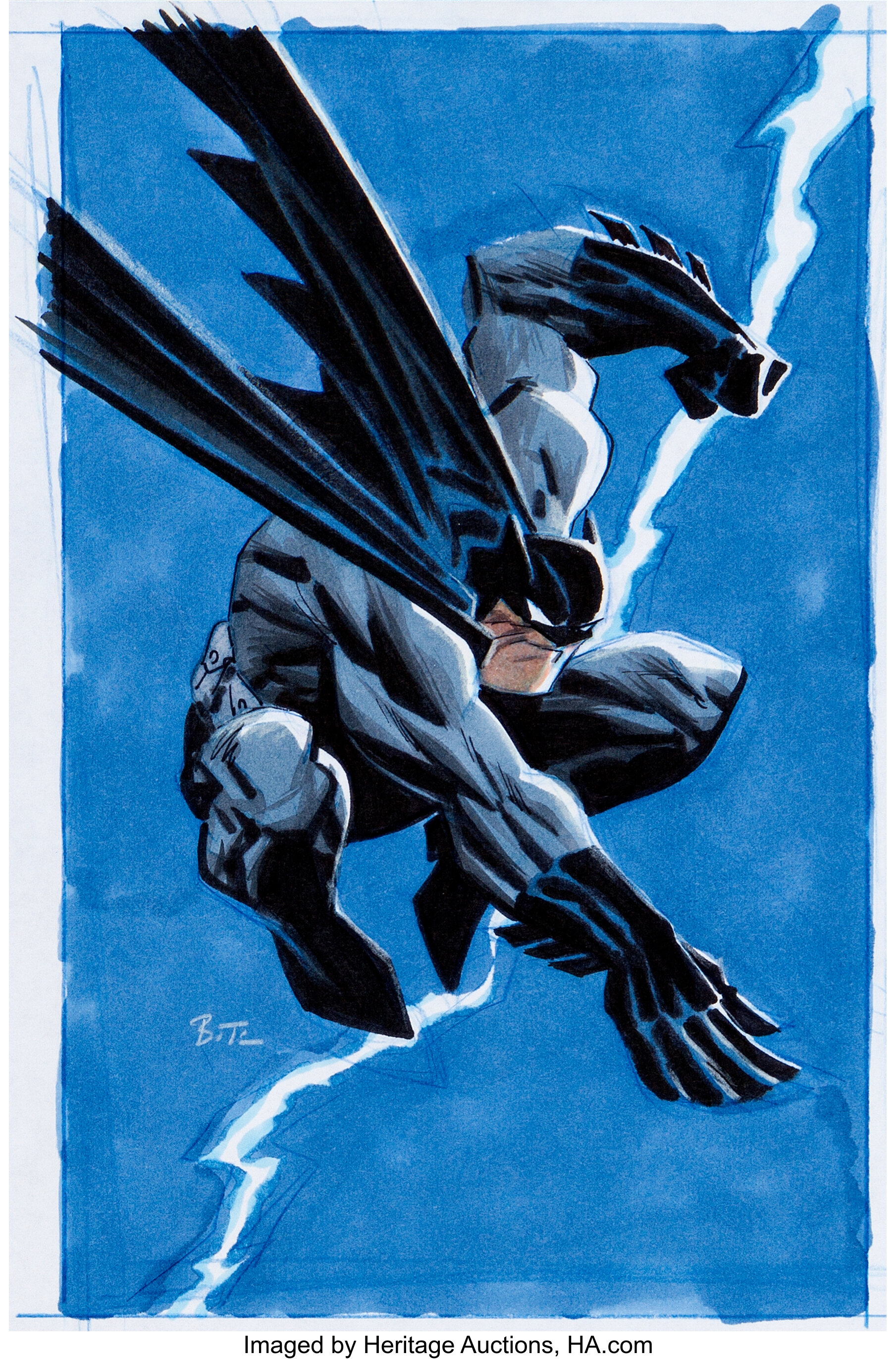 Bruce Timm Batman Illustration Original Art Undated Original