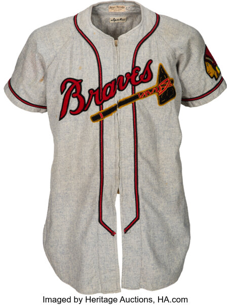 1950 Warren Spahn Game Worn Boston Braves Jersey, MEARS A8.. , Lot  #50351