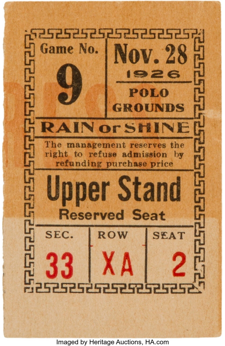 1926 Green Bay Packers vs. Chicago Bears Ticket