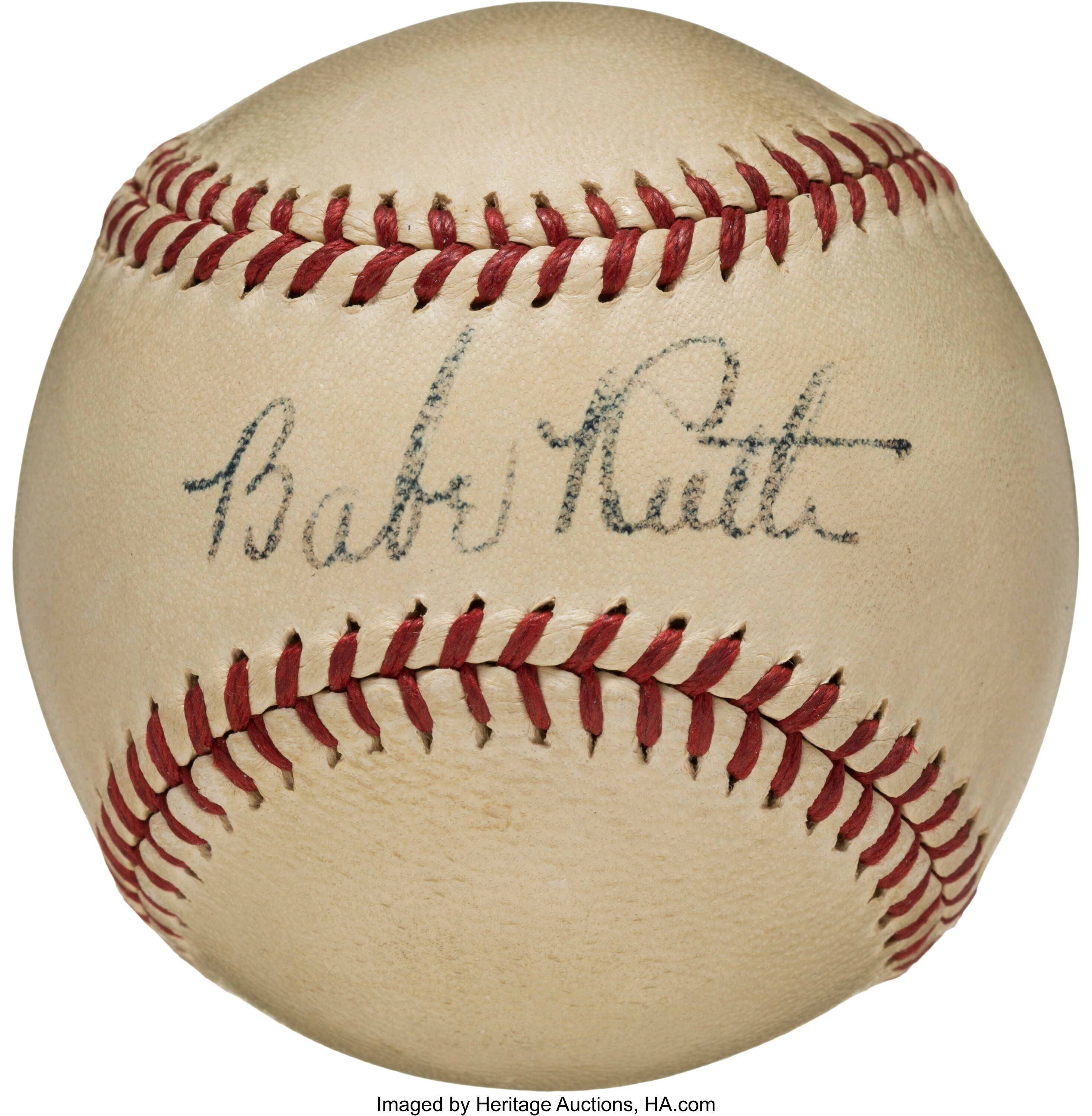 1946-47 Babe Ruth Single Signed Baseball, PSA/DNA EX-MT+ 6.5 ...