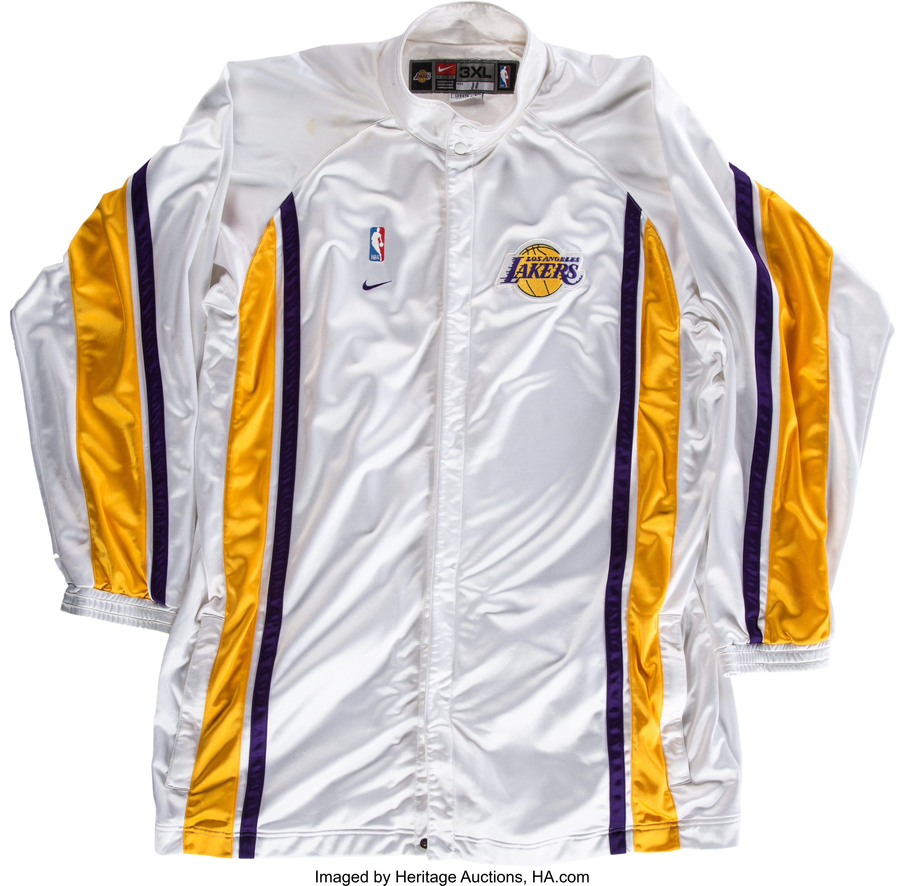 Early 1980's Los Angeles Lakers Game Worn Warmup Jacket., Lot #51353