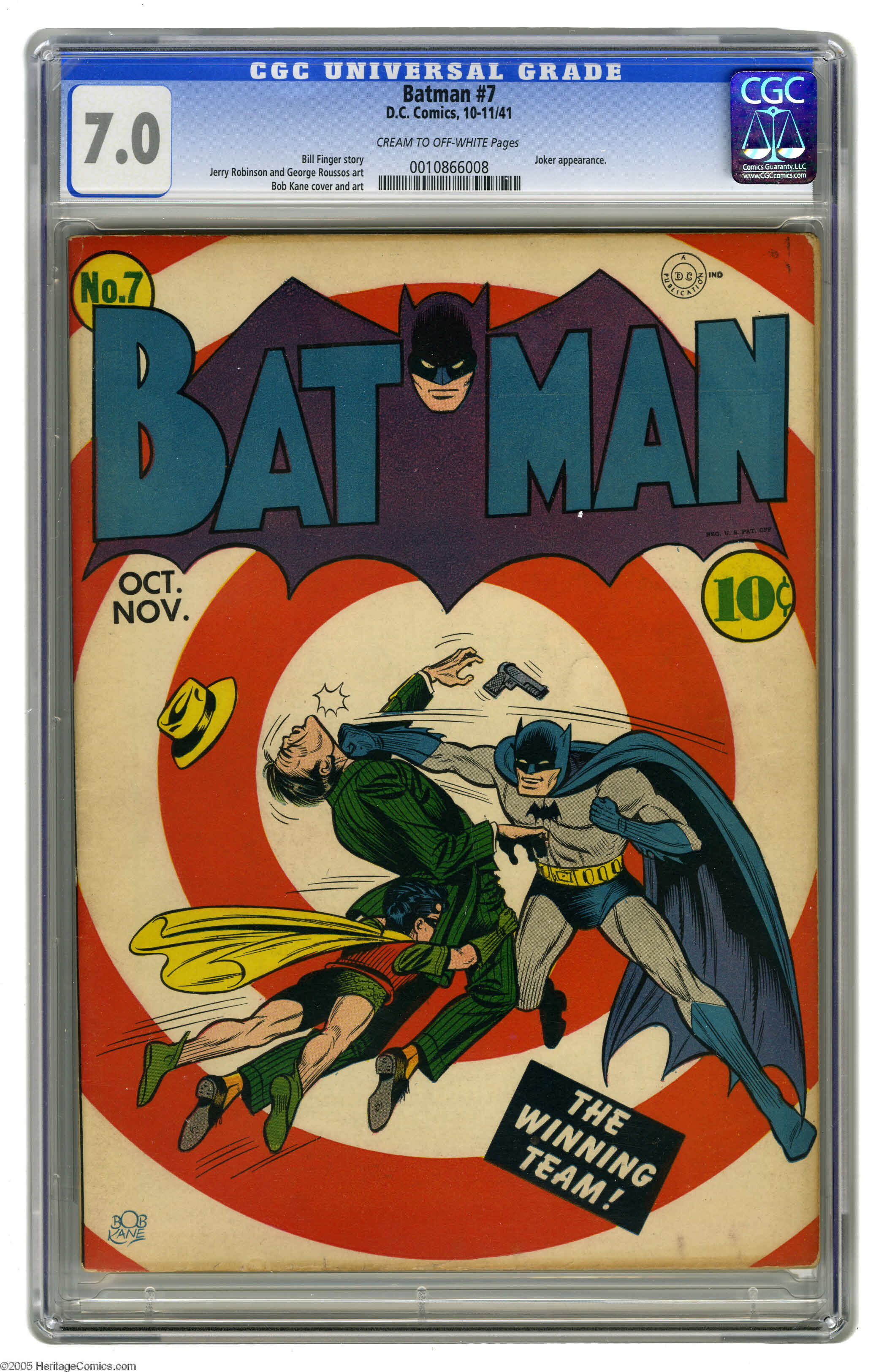 Batman #7 (DC, 1941) CGC FN/VF  Cream to off-white pages. | Lot #4284 |  Heritage Auctions