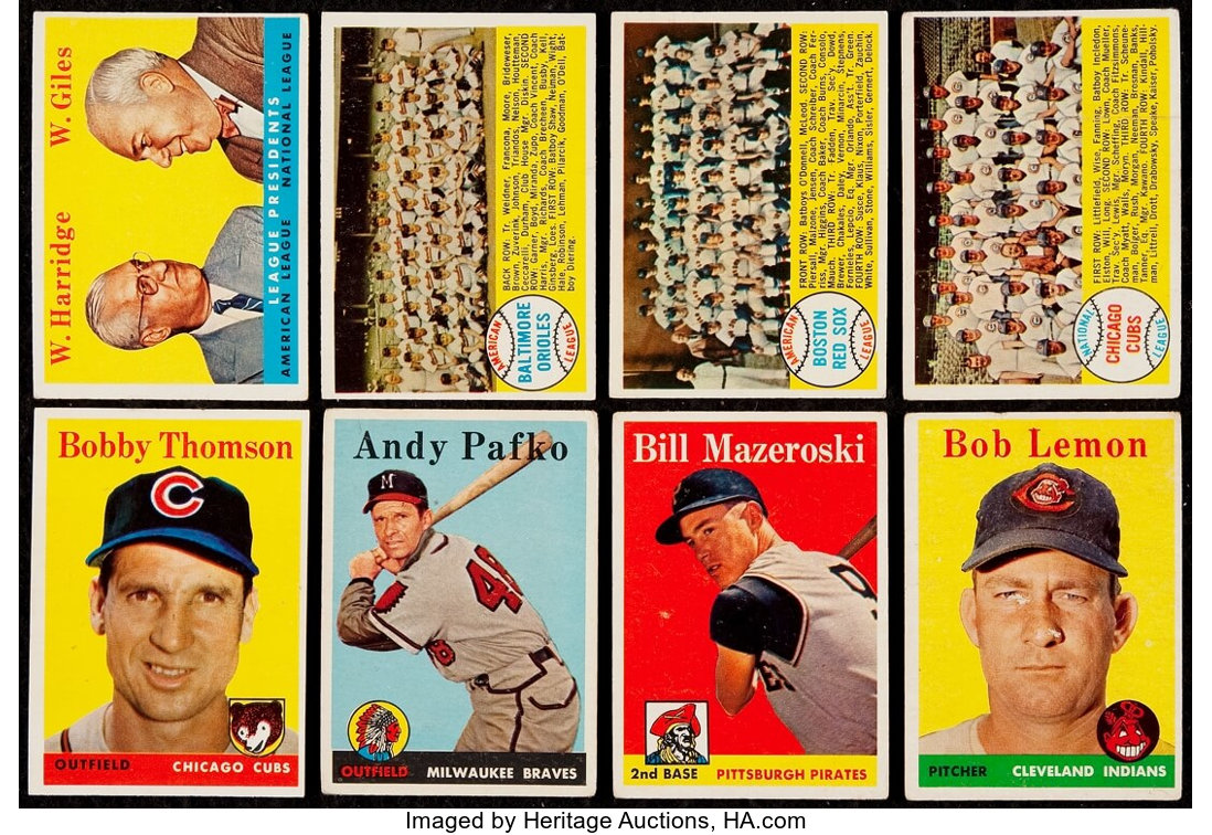 1958 89 Topps Baseball Collection 400 Baseball Cards Lots Lot 41046 Heritage Auctions