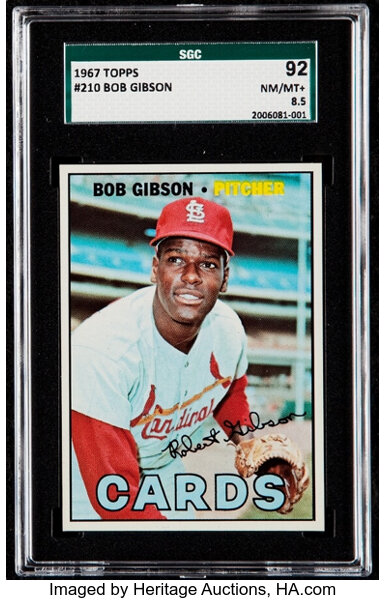 bob gibson baseball card