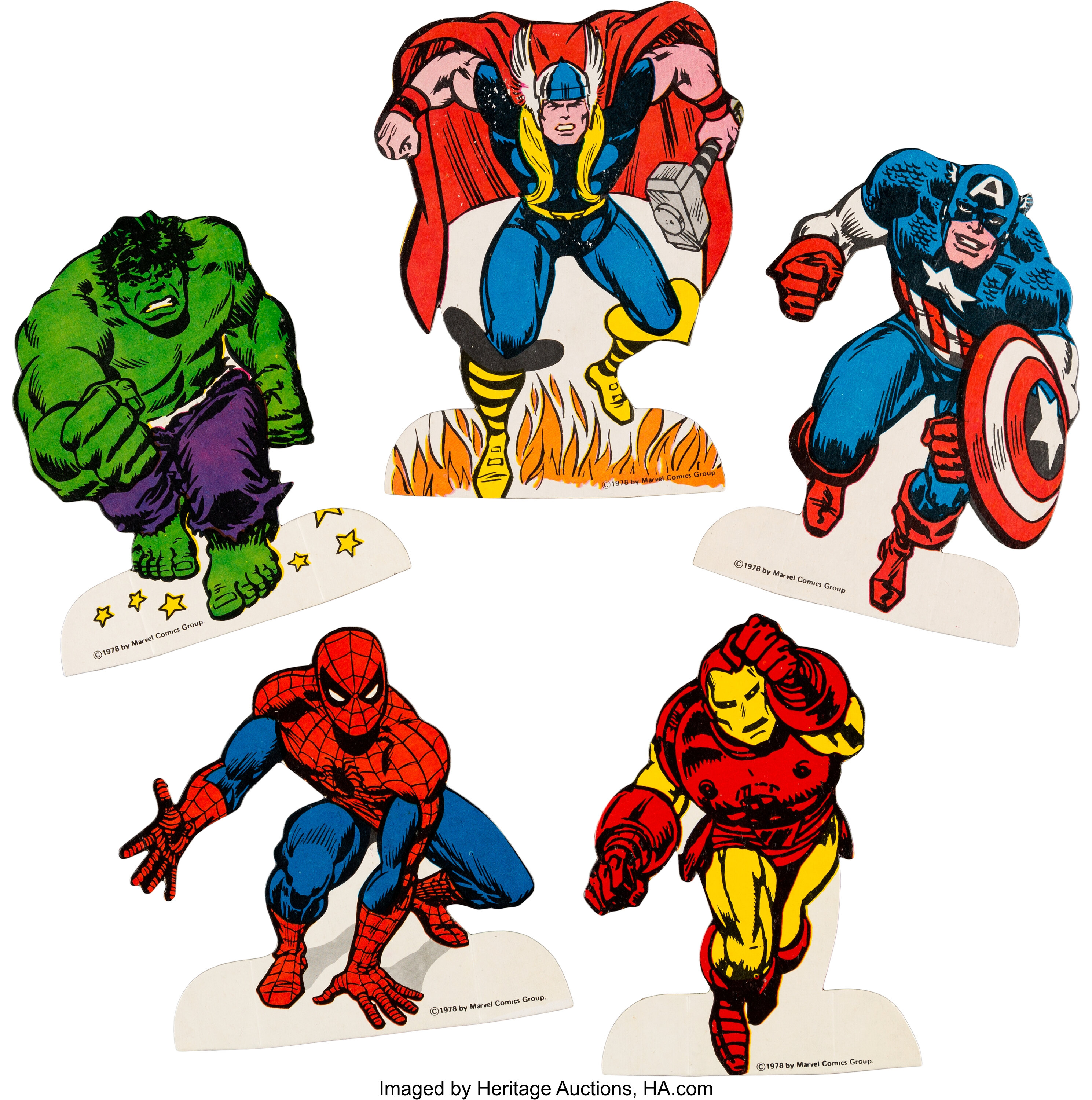 Spider-Man, Iron Man, Captain America, Thor, and Hulk Standees | Lot #94381  | Heritage Auctions