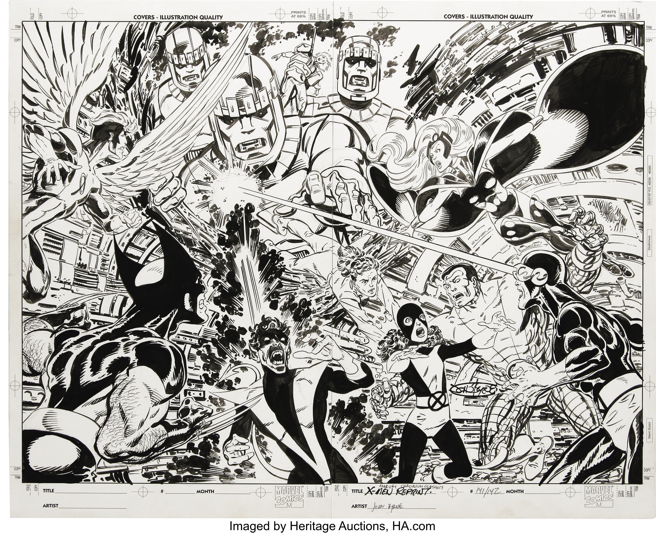 John Byrne - Marvel Collectible Classics: X-Men #2 Cover Original | Lot ...