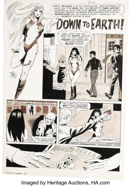 Mike Royer Vampirella 2 Complete 8 Page Story Vampirella - 