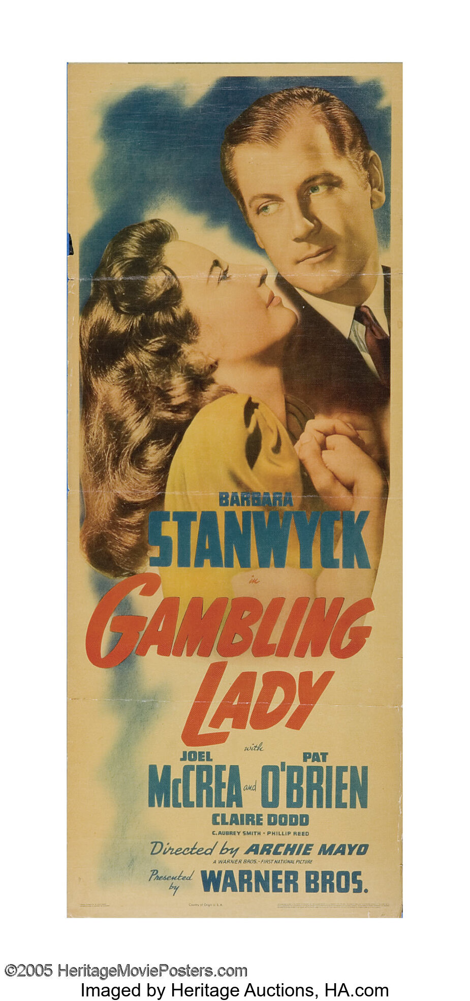 Gambling Lady (Warner Brothers - Vitaphone, 1934). Insert (14