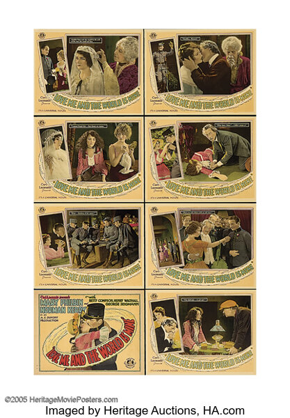 Love Me And The World Is Mine Universal 1927 Lobby Card Set Of Lot Heritage Auctions