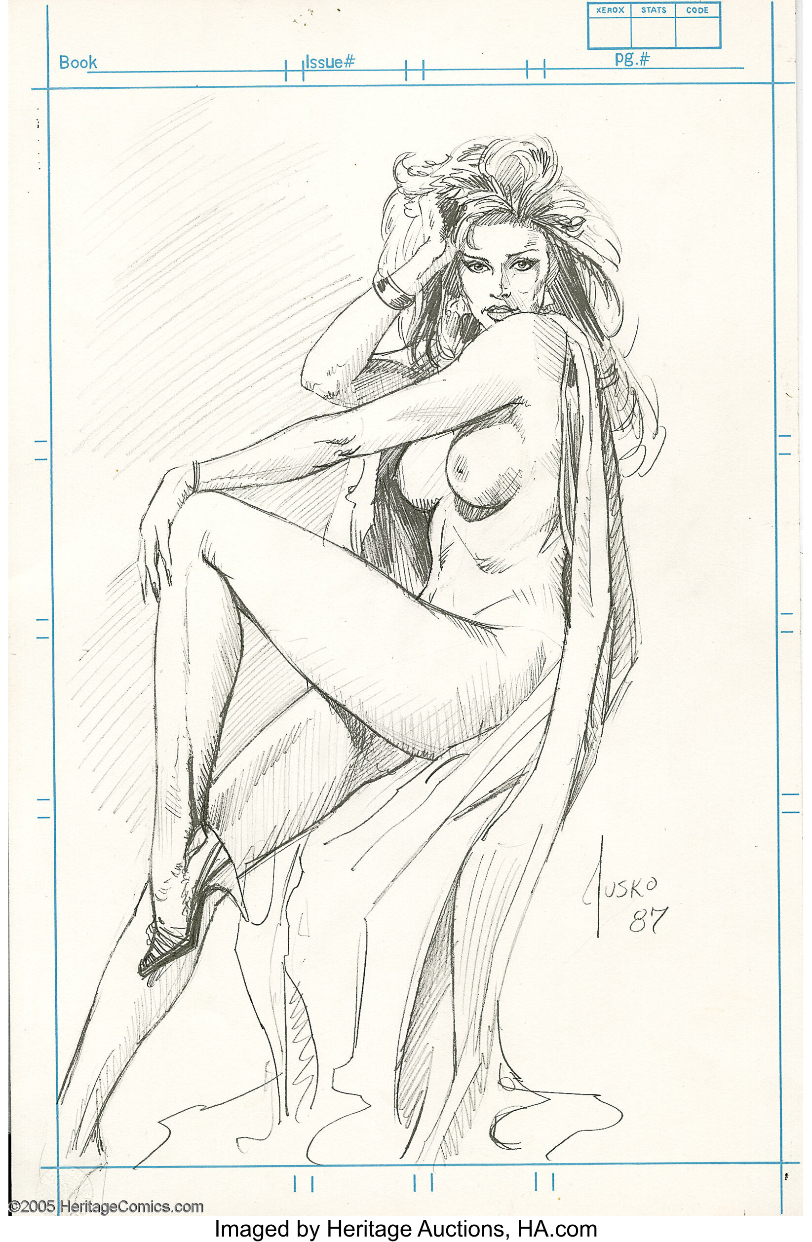 Joe Jusko - Nude Woman Sketch Original Art (1987). World-renowned | Lot  #6281 | Heritage Auctions