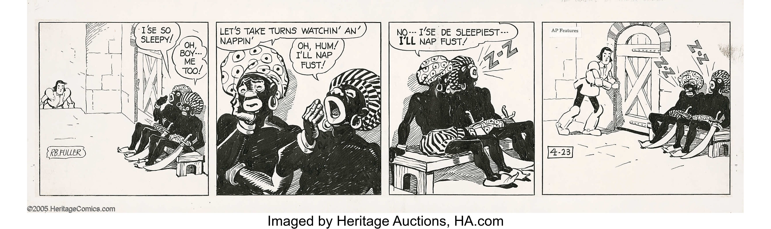 R. B. Fuller - Oaky Doakes Daily Comic Strip Original Art (AP | Lot ...