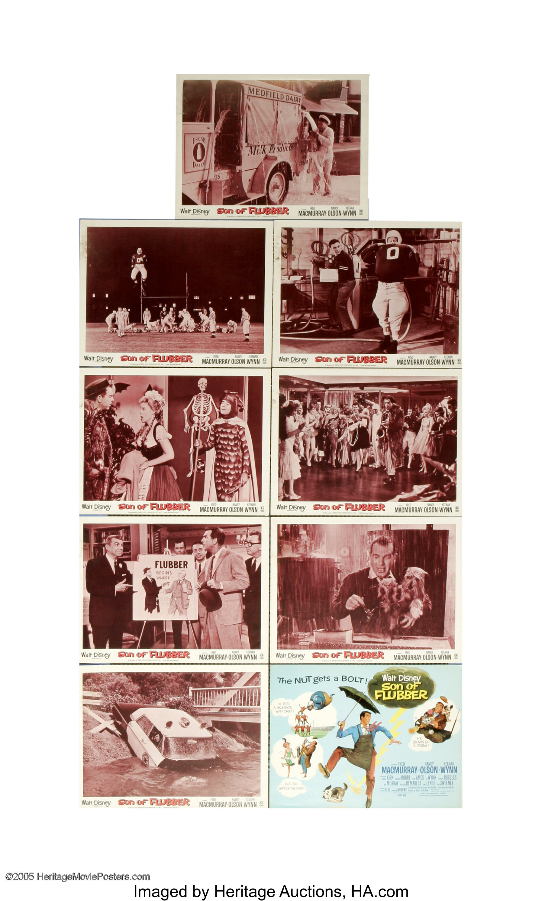 Son Of Flubber Buena Vista R 1970 Lobby Card Set Of 9 11 X Lot 26138 Heritage Auctions