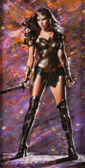 Olivia (Olivia De Berardinis) - Wonder Woman (Gal Gadot) Painting Original Art (2017).