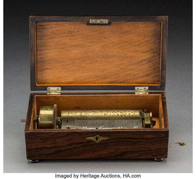 An Austro-Hungarian Tabletop Cylinder Music Box, 19th century 
