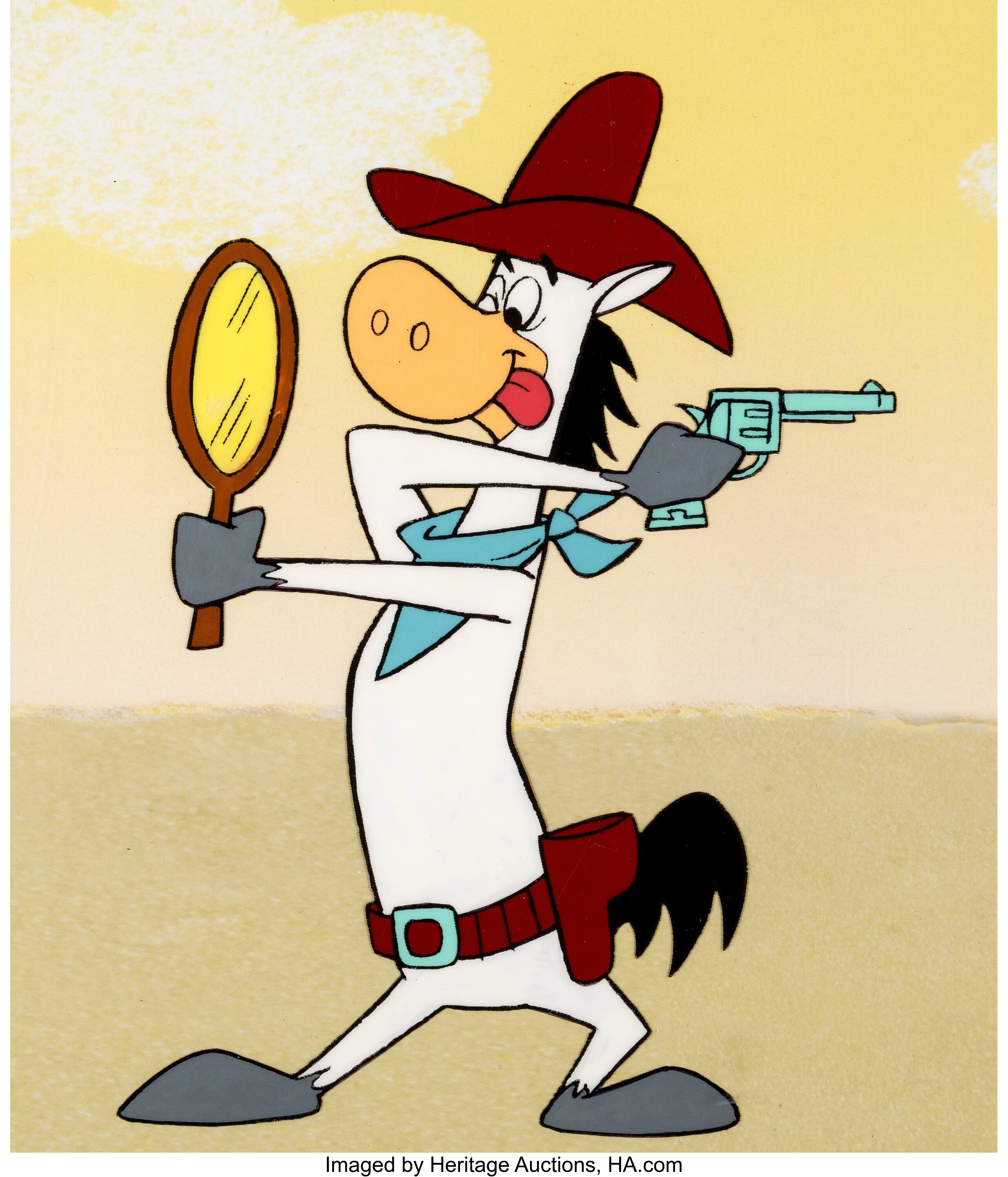 Quick Draw McGraw Color Model Cel (HannaBarbera, c. 1980s).... Lot