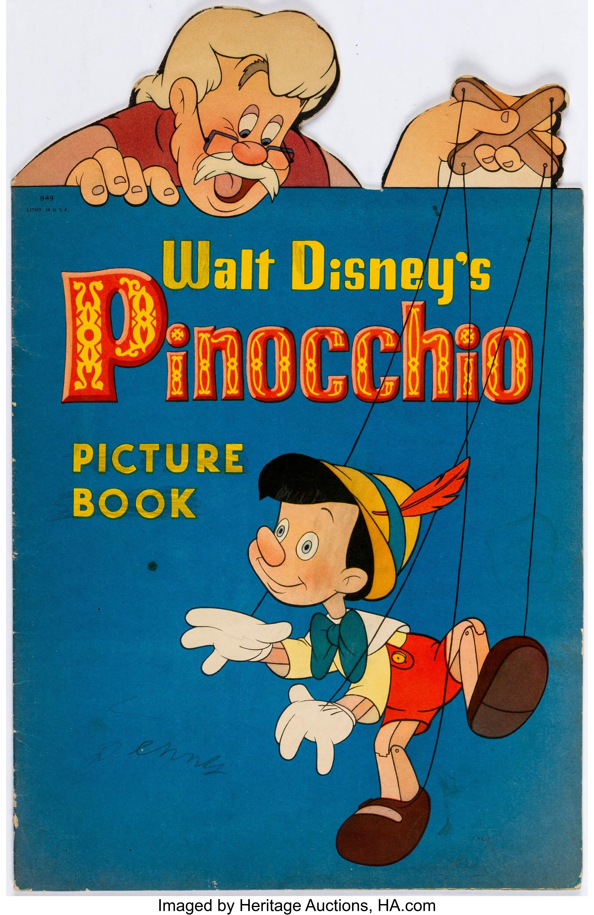 Walt Disney's Pinocchio Picture Book #849 (Walt Disney/Whitman