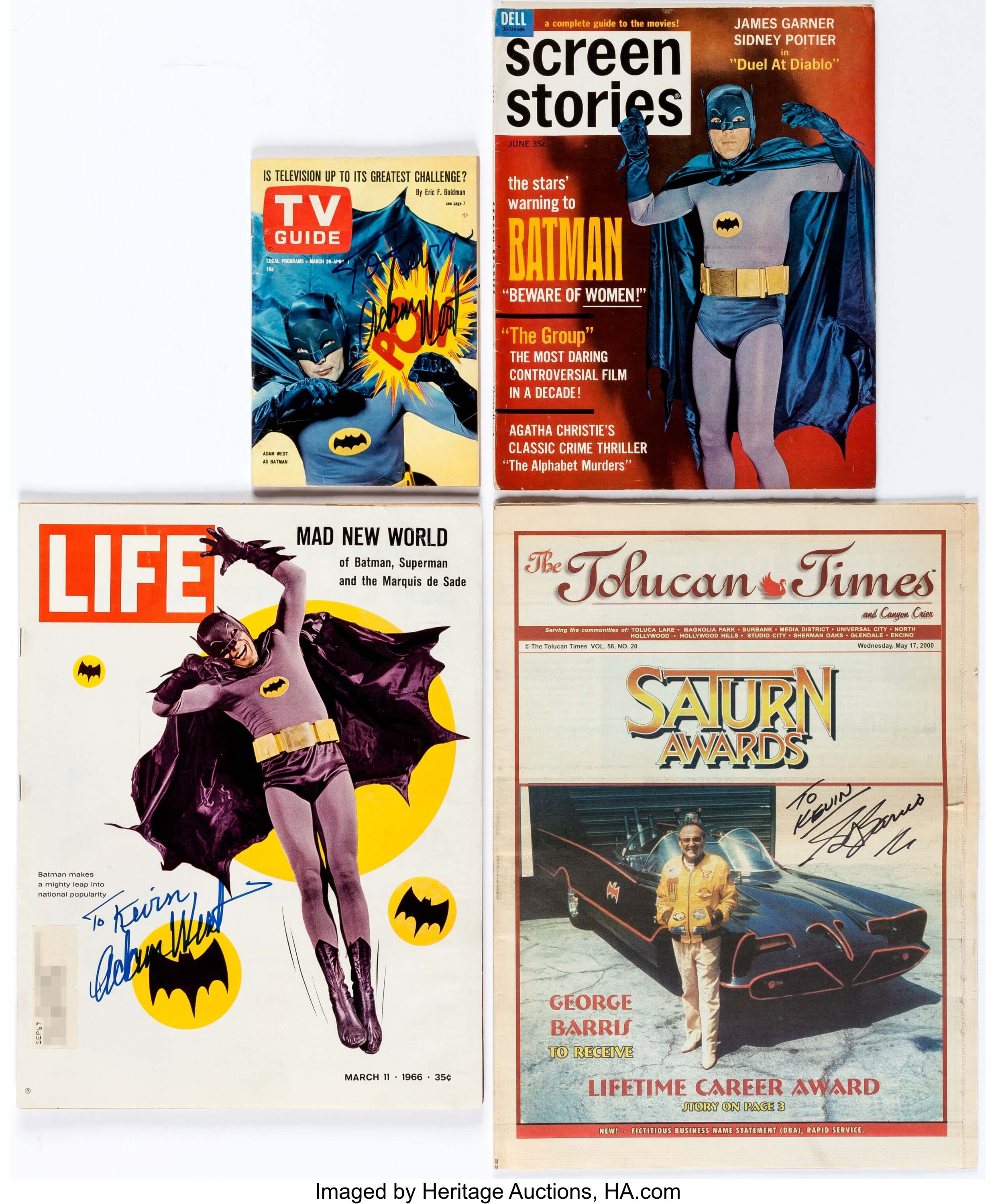 Adam West signed Batman TV Show Related Memorabilia Group (Various | Lot  #14624 | Heritage Auctions