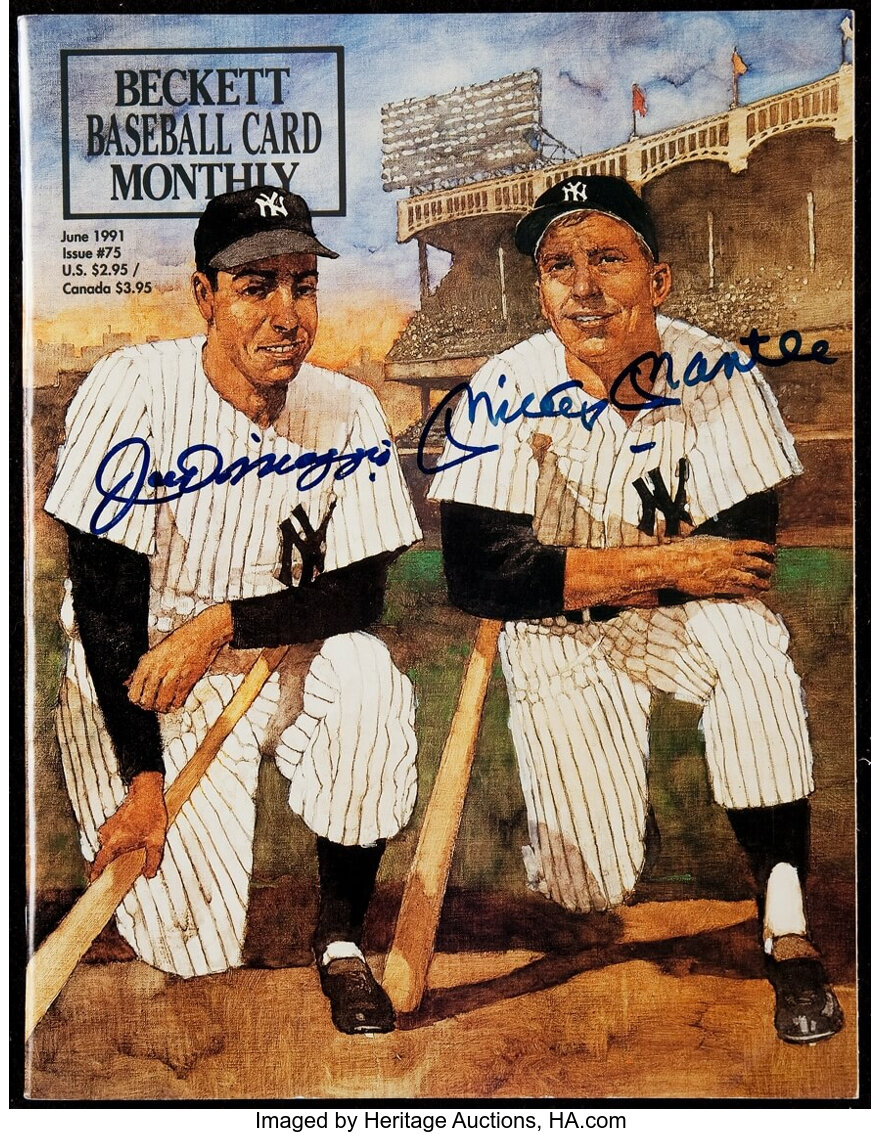 Sports Memorabilia  DIMAGGIO and MANTLE Signed Lithograph Print