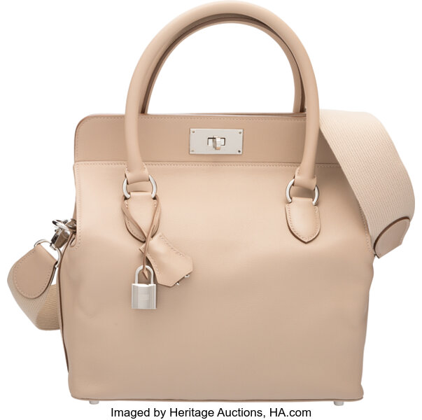 Hermes Toolbox Argile Swift Leather Bag