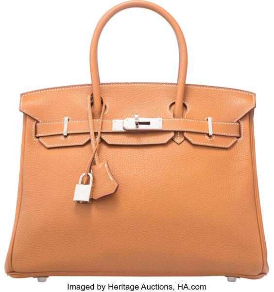 Hermes Birkin Bag 30cm Gold Togo Palladium Hardware