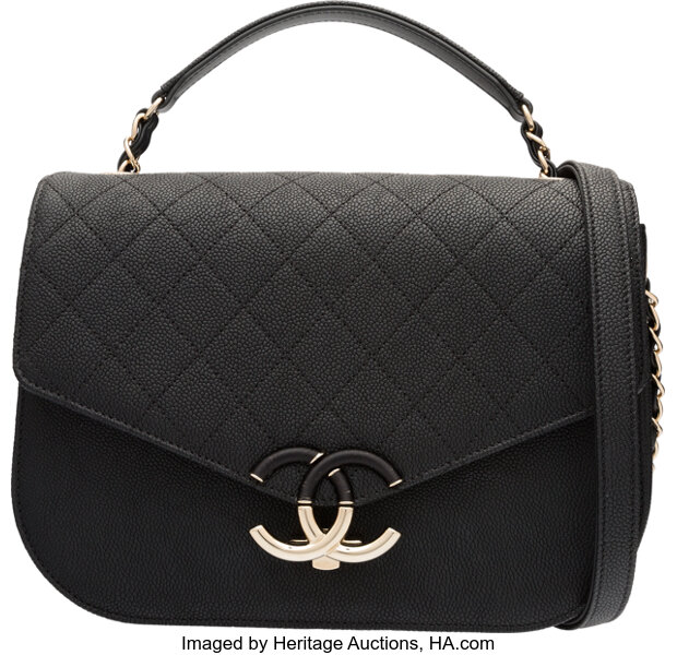 2017 Chanel Black Quilted Lambskin Mini Flap Bag with Gold Pearl Pouch at  1stDibs