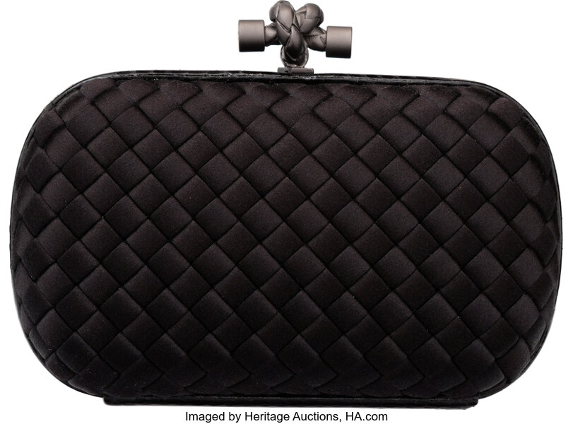 Bottega Veneta Knot Pouch in Black Python