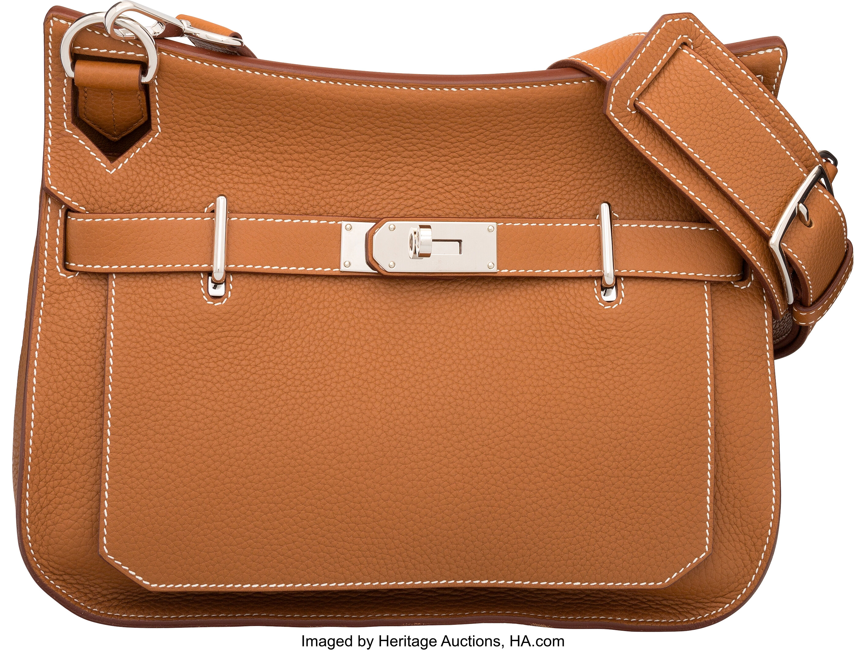 Jypsiere leather crossbody bag Hermès Gold in Leather - 23902341