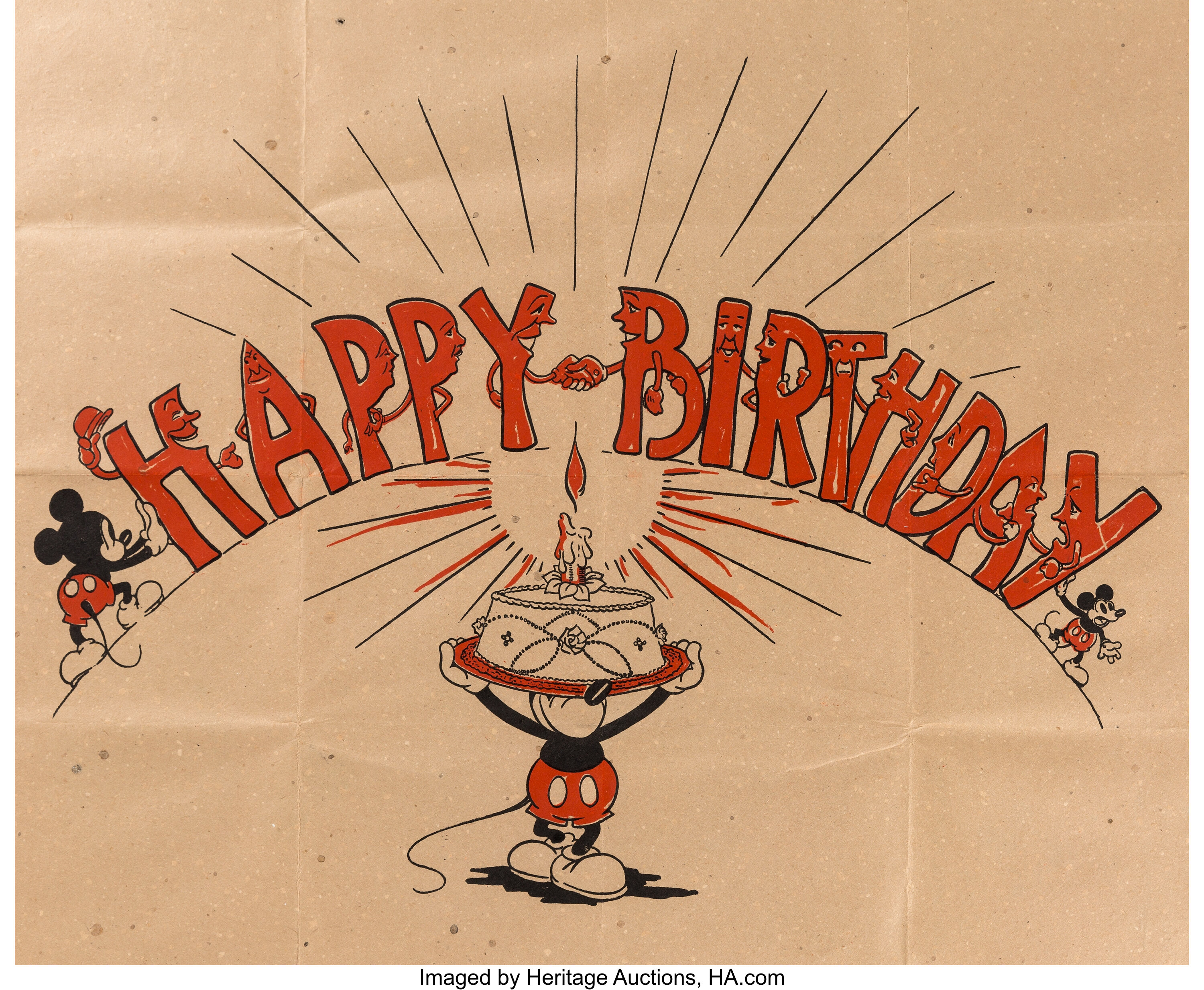 vintage disney happy birthday