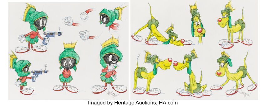 marvin the martian and k9 drawing