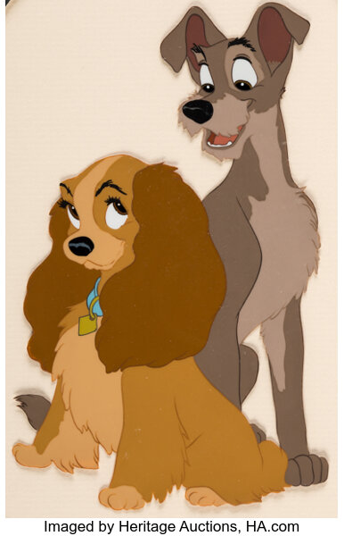 Lady and the Tramp Publicity Cel (Walt Disney, 1955).... Animation