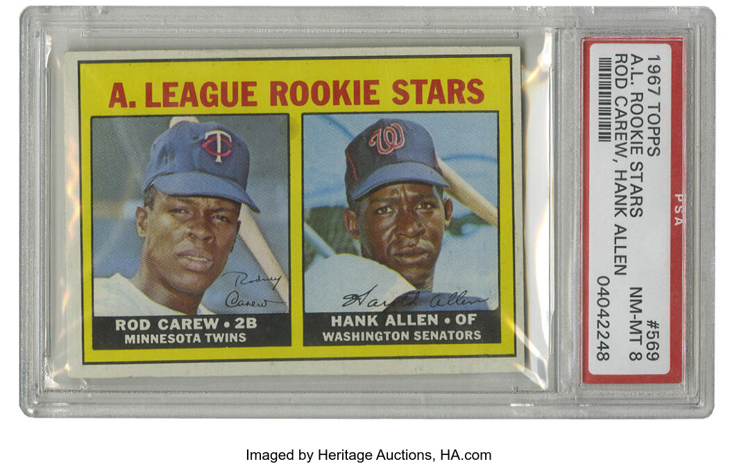 #569 Rod Carew/Hank Allen Rookie Stars - 1967 Topps Baseball