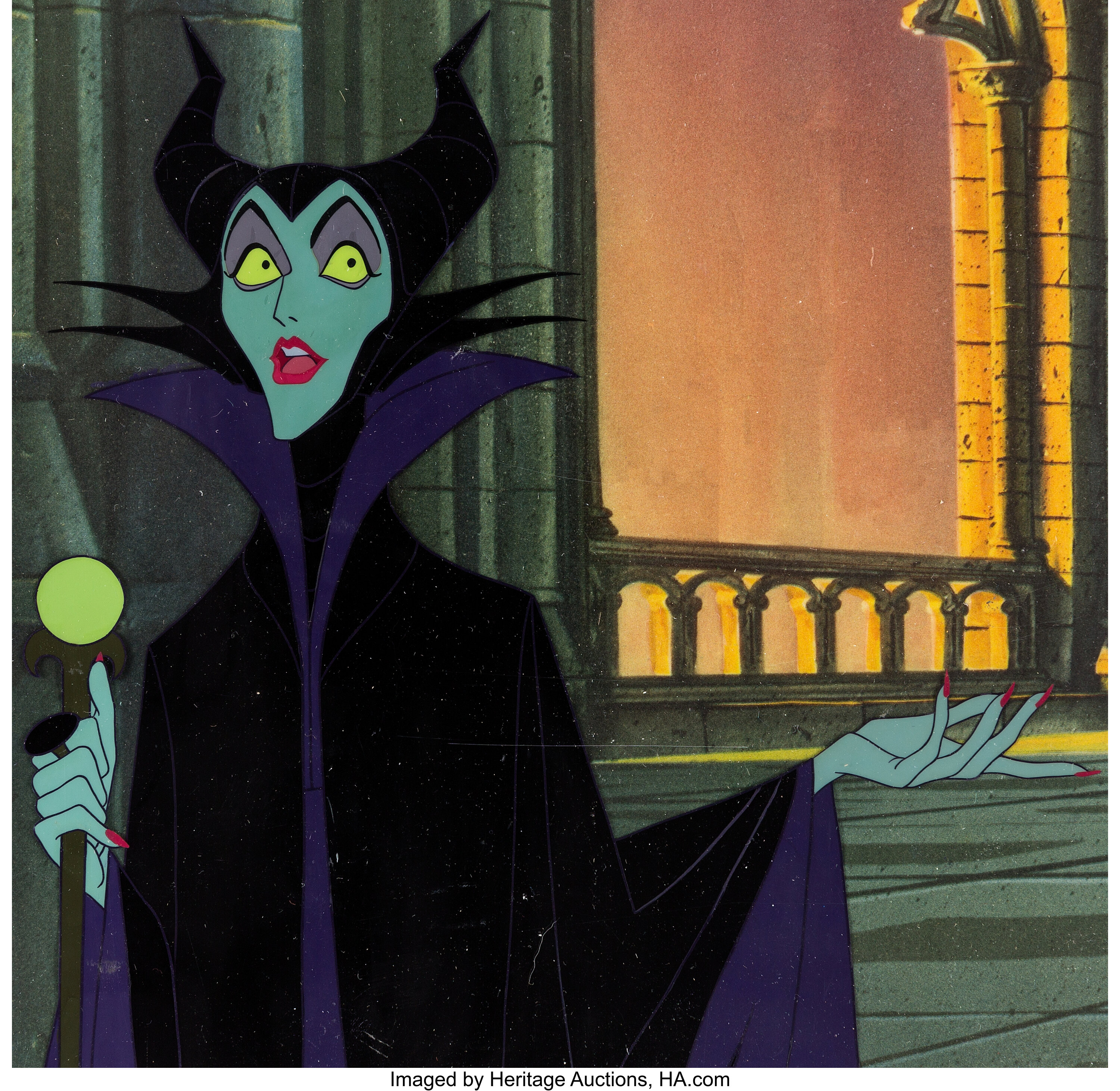 Sleeping Beauty Maleficent Production Cel Setup (Walt Disney,, Lot #95143