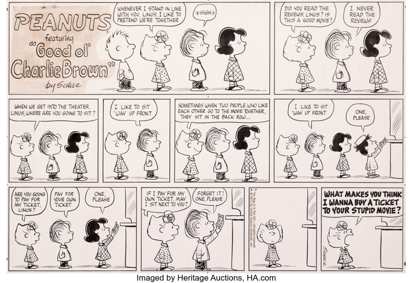 Charles Schulz Peanuts Sunday Page du 7 mars 1971 (United Feature