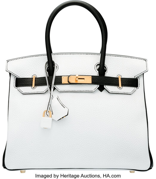 Hermes Birkin 30cm White Clemence with Gold