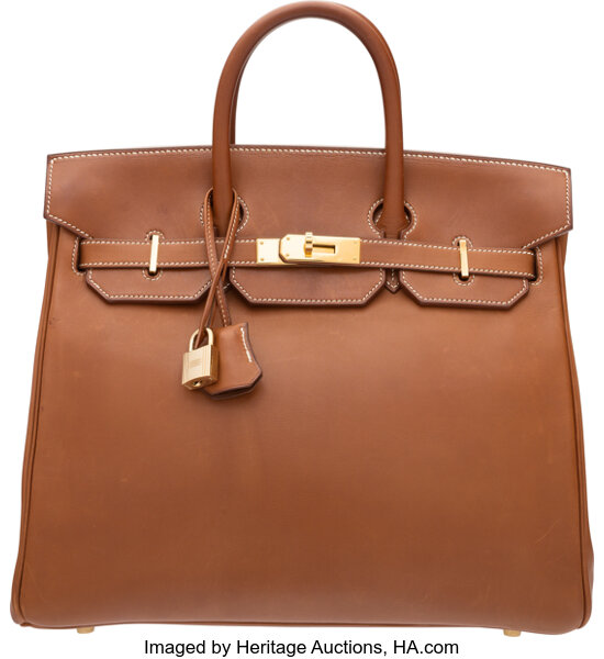 HERMES HAC 32 cm Barenia Birkin Fauve Gold Hardware Authentic  HERMÈS(362242936281) - SANDIA EXCHANGE