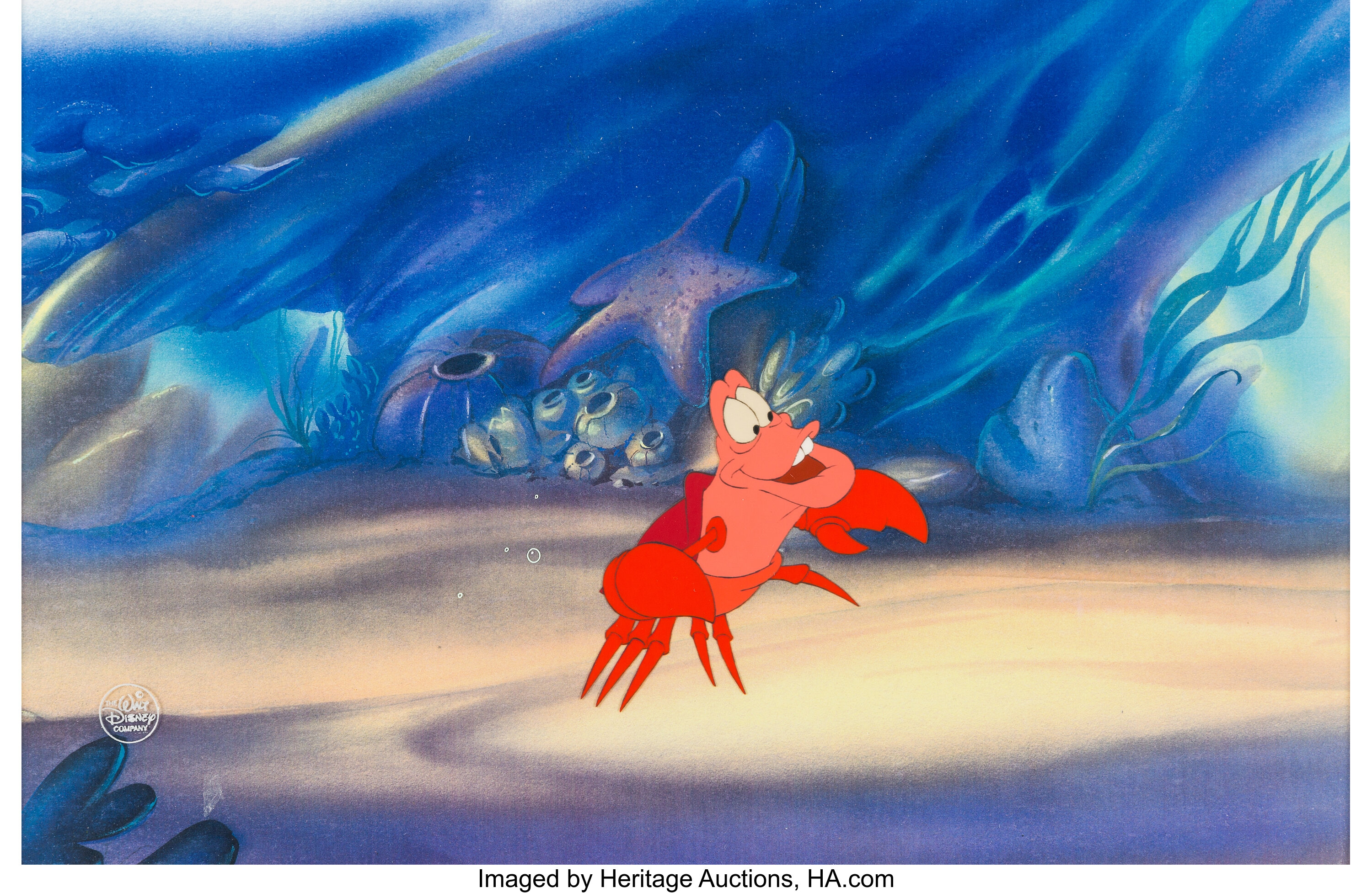 The Little Mermaid Sebastian Production Cel (Walt Disney, 1989 ...