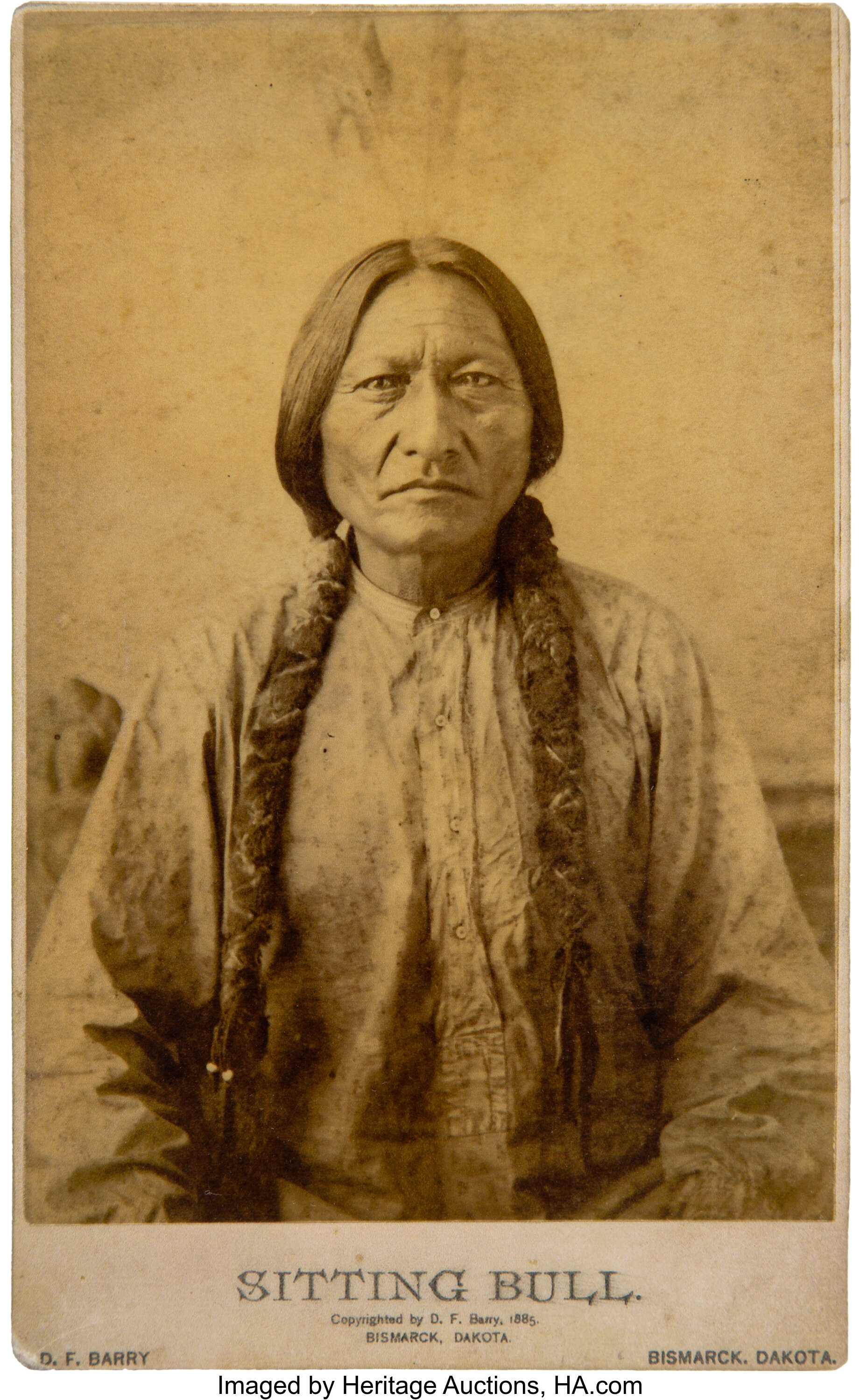 Sitting Bull: An Early 1885-dated Cabinet Photo by D. F. Barry ...