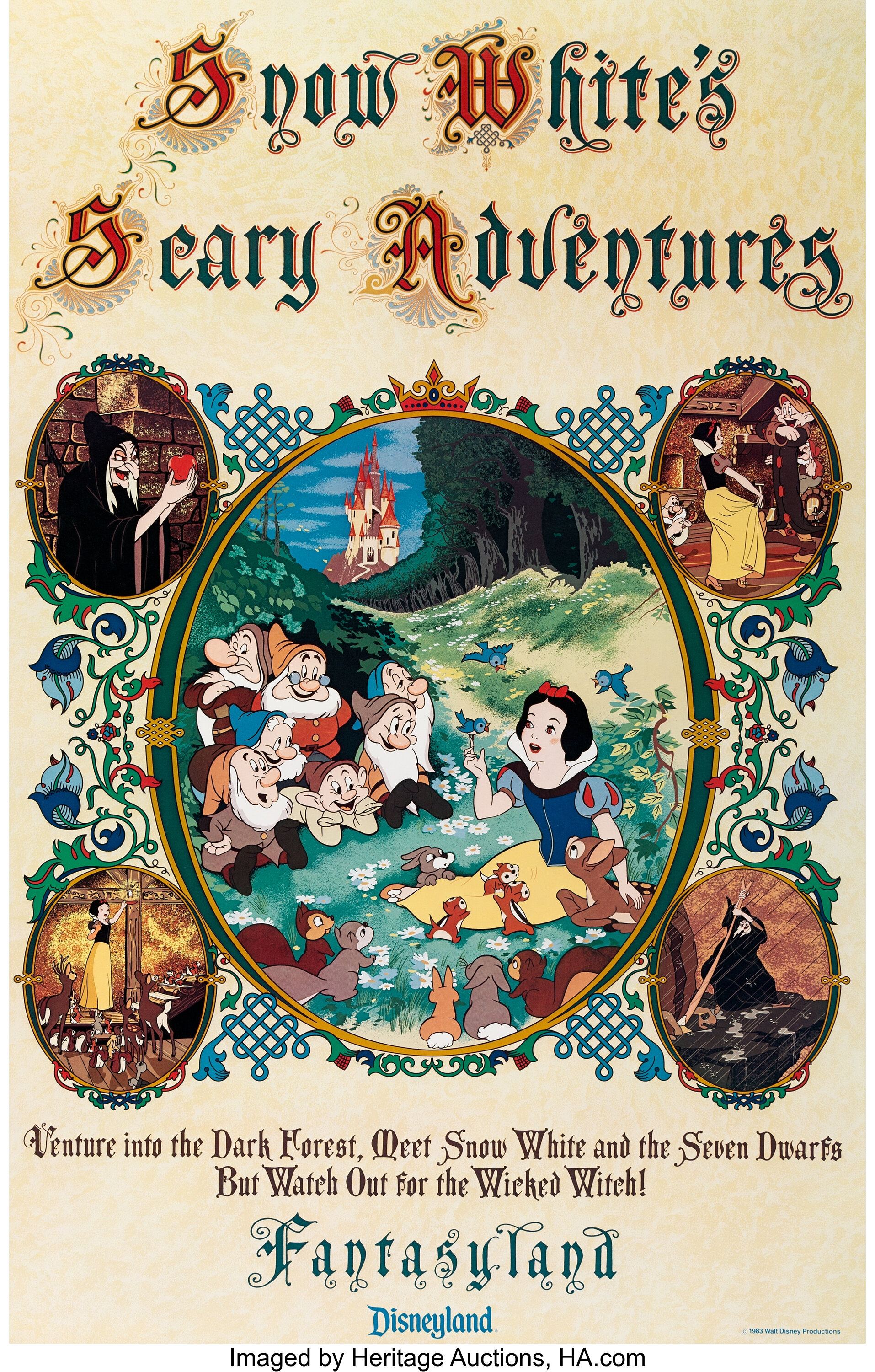 Snow White S Scary Adventures Disneyland Park Poster Walt Lot - roblox snow white ride