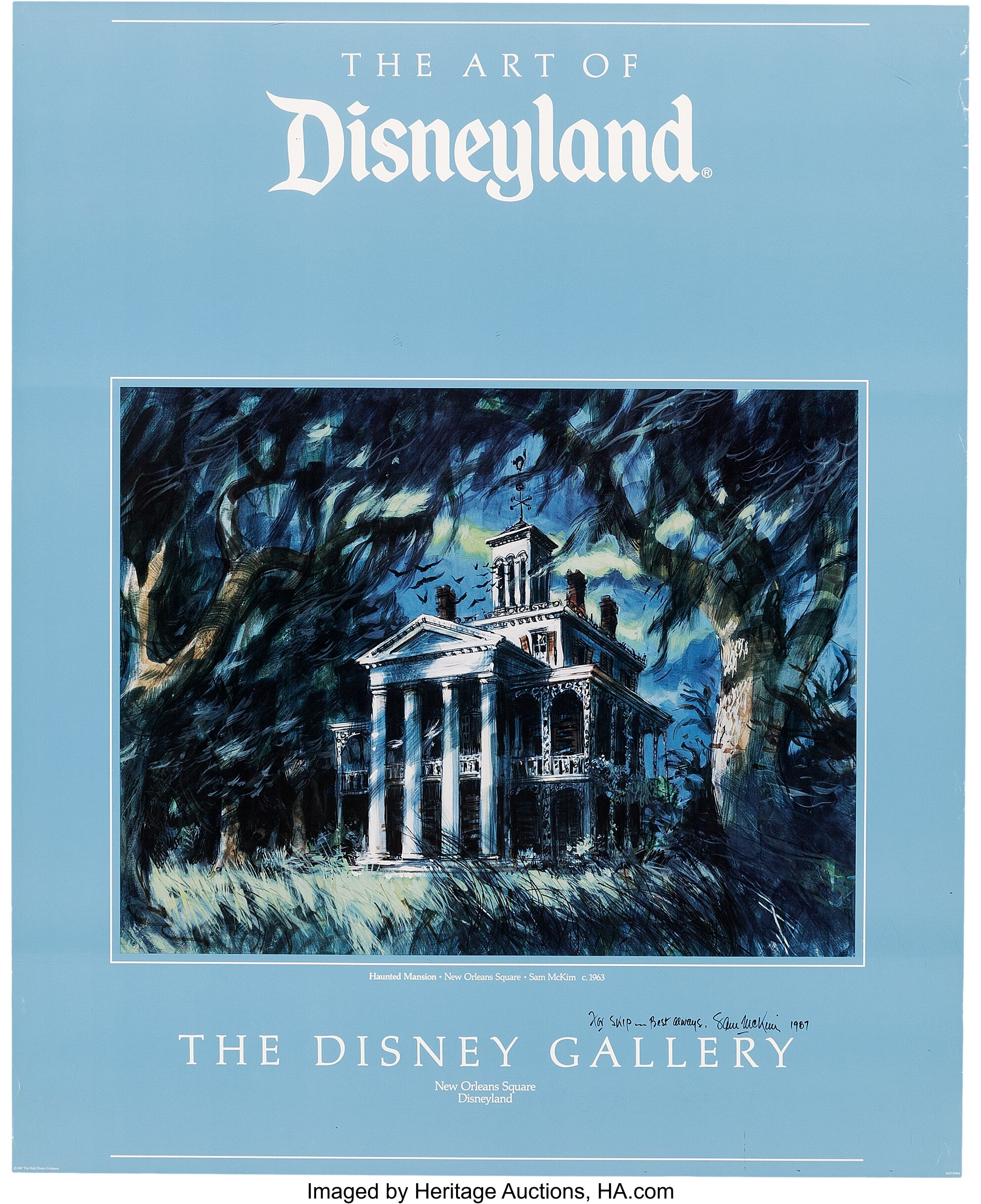 The Art of Disneyland Gallery Poster Signed by Sam McKim (Walt ...