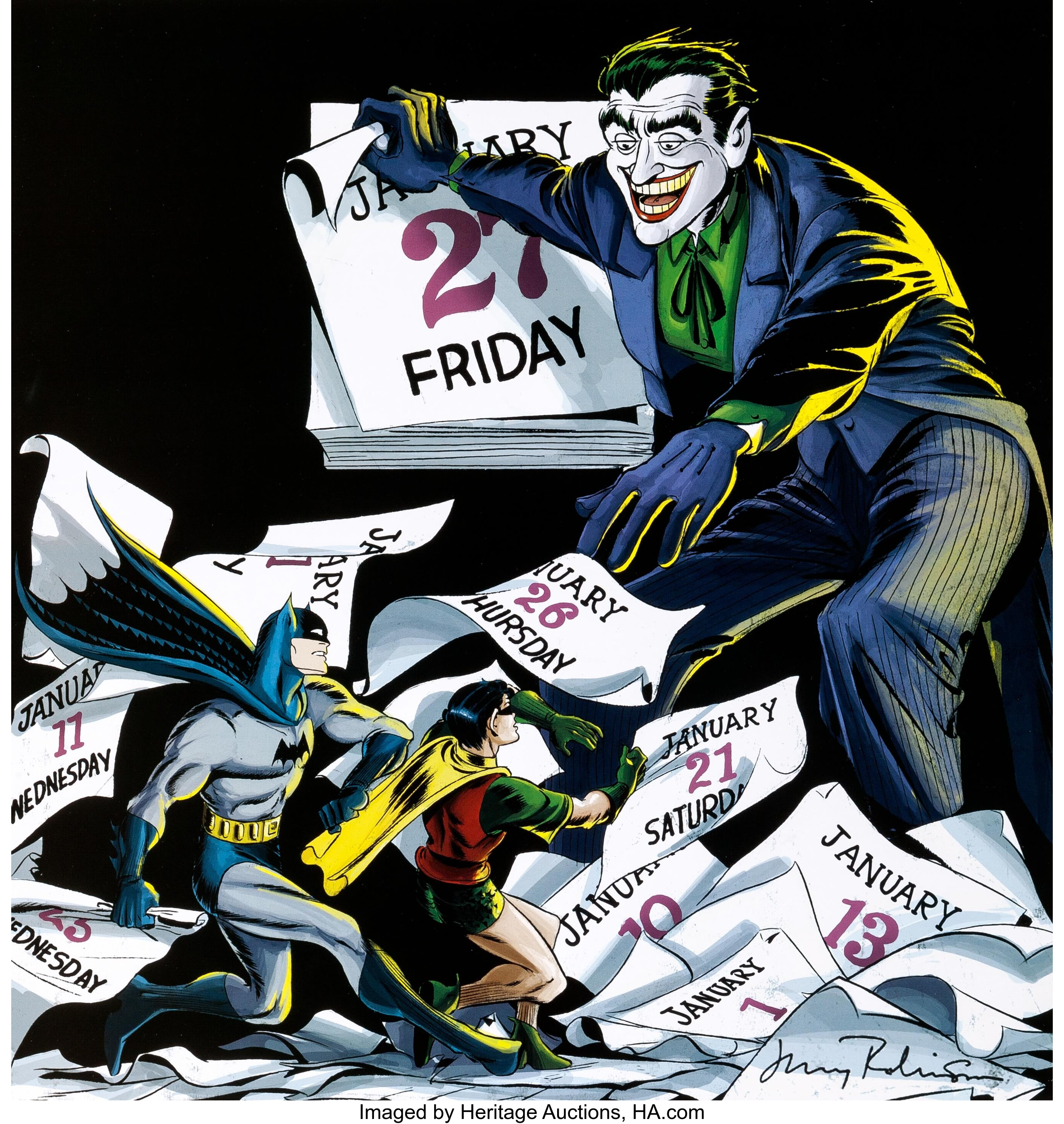 Jerry Robinson Detective Comics #71 Cover Batman, Robin, and Joker | Lot  #13732 | Heritage Auctions