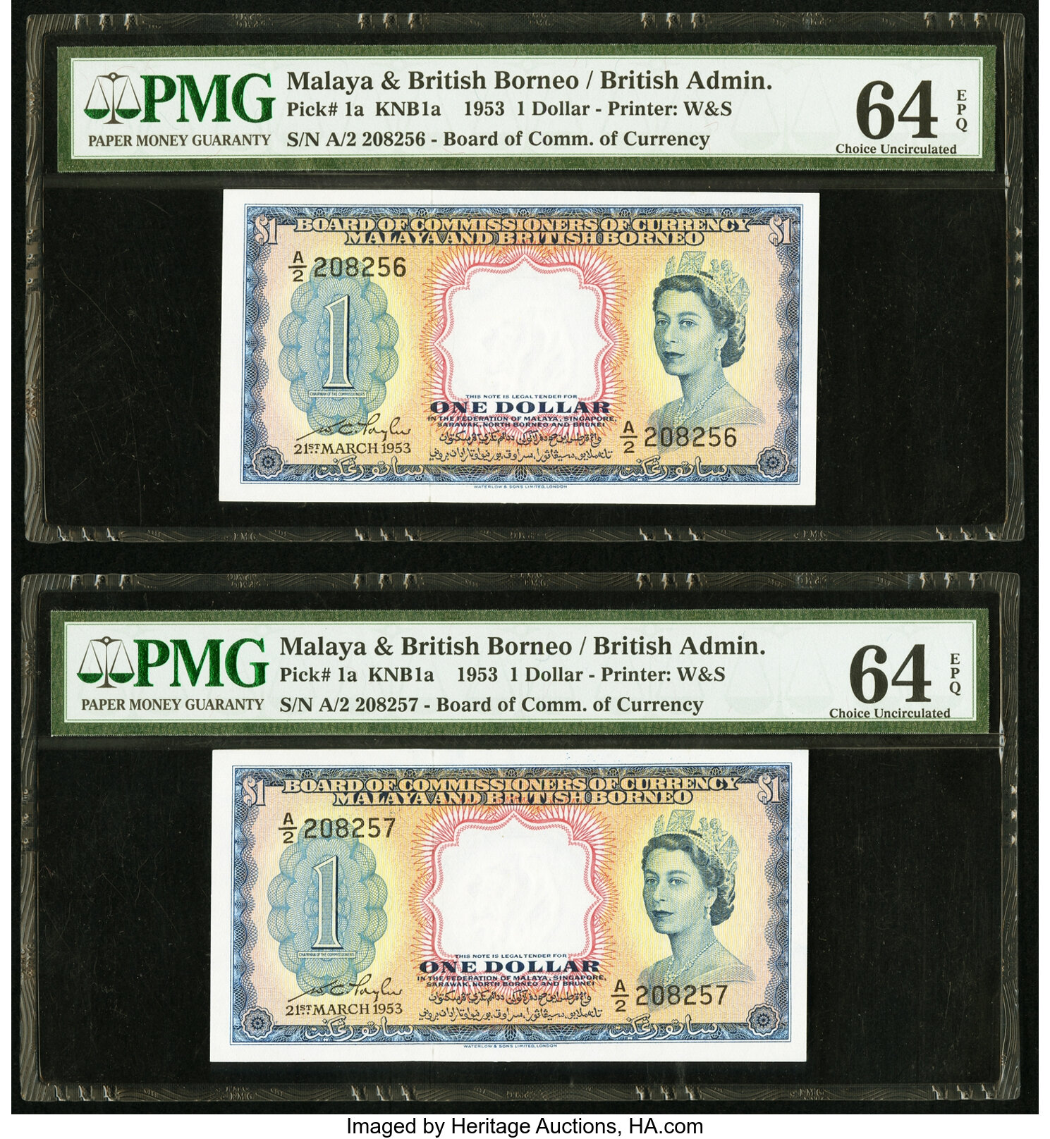 Malaya and British Borneo Board of Commissioners of Currency $1