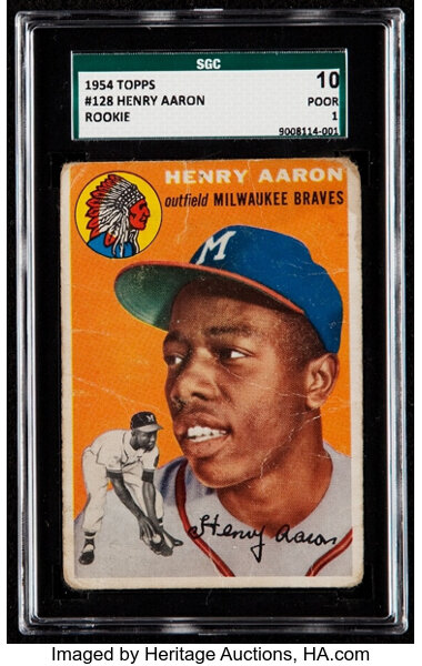 Sold at Auction: (3) 1950s Hank Aaron Baseball Cards - Milwaukee