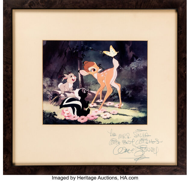 Bambi Studio Dye Transfer Print with Walt Disney Signature (Walt, Lot  #95115